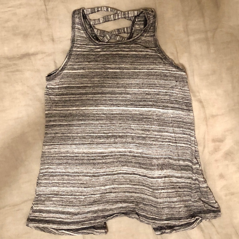 Girls Black and White Athletic Top - Size M